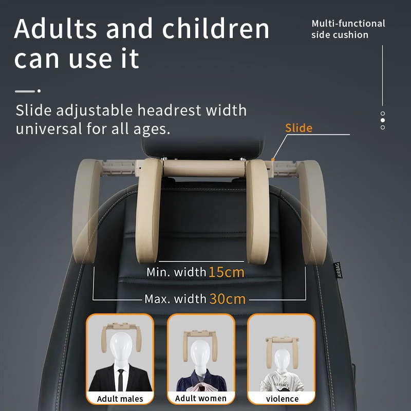 ROOLAEFOO-Adjustable headrest in the rear of a car necessary for traveling and sleeping