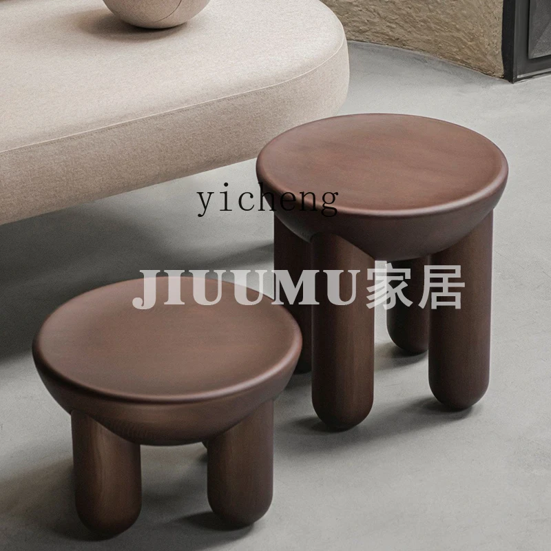 

X-13 solid wood edge few medieval log wooden pier stool small coffee table French retro storage corner few