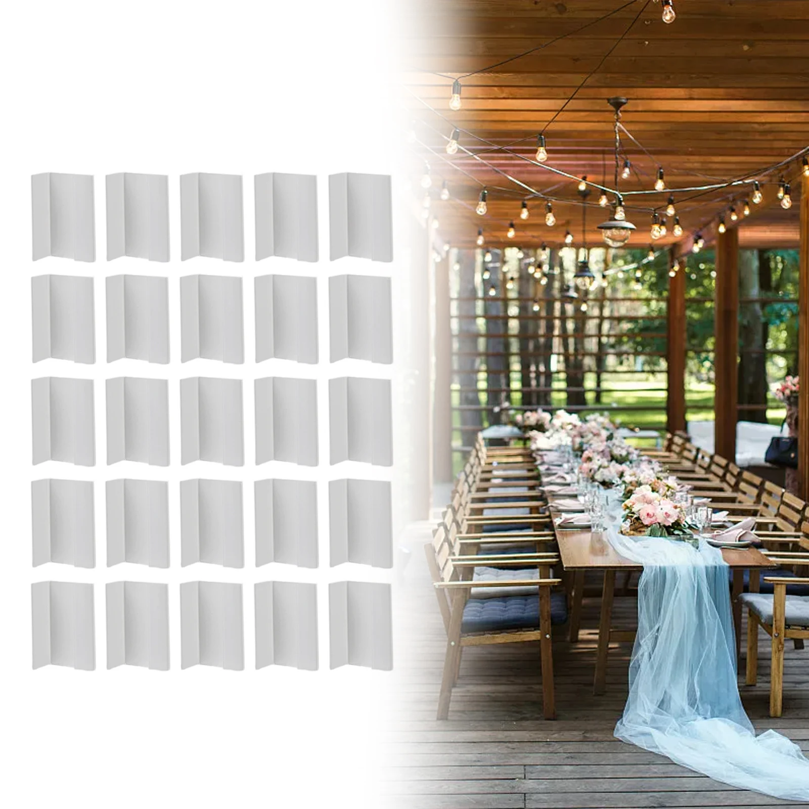 For Poster Racks Tag Plate Display Easels Price Tags Clear Label Price tags Tool Transparent Holder L-shaped 25 Pcs