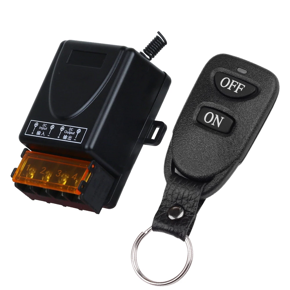 Home Smart RF Wireless Remote Control Switch 433MHz DC 12v 24V 36V 48V 30A Relay for Light Lamp Water Pump Door Access System