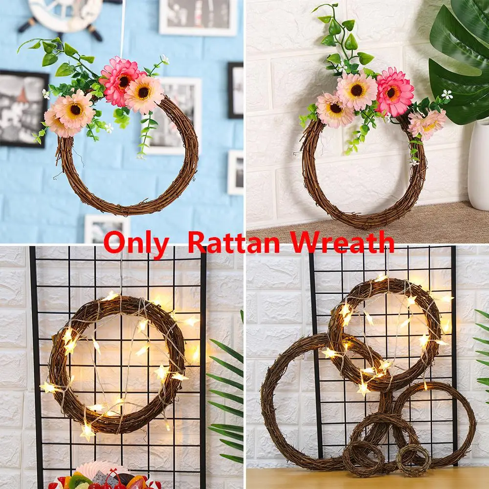 8-30CM Party Decorations Eid Murbark Wedding Wreaths Rattan Garland Sepak Takraw Ramadan Decoration Round Shape