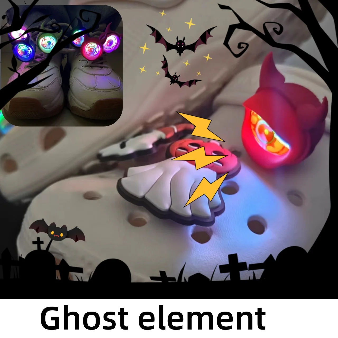 Luminescence Ghost Pumpkin Head, PVC Decoração Presentes, Ilumine Suas Atividades Ao Ar Livre