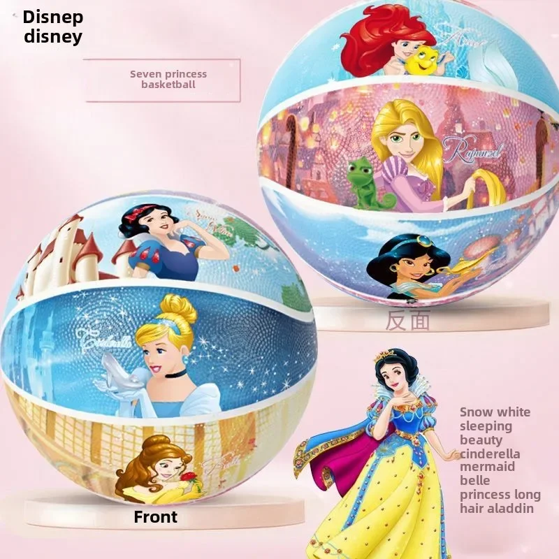 Disney Princess Series Snow White Aurora Cinderella Ariel Belle Sweet and Cute Creative Cartoon Pattern Children's Basketball