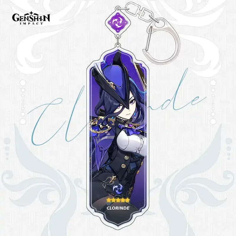 Anime Genshin Impact Sigewinne	Clorinde Cosplay Keychain Accessory Bag Ornaments  Ambitus