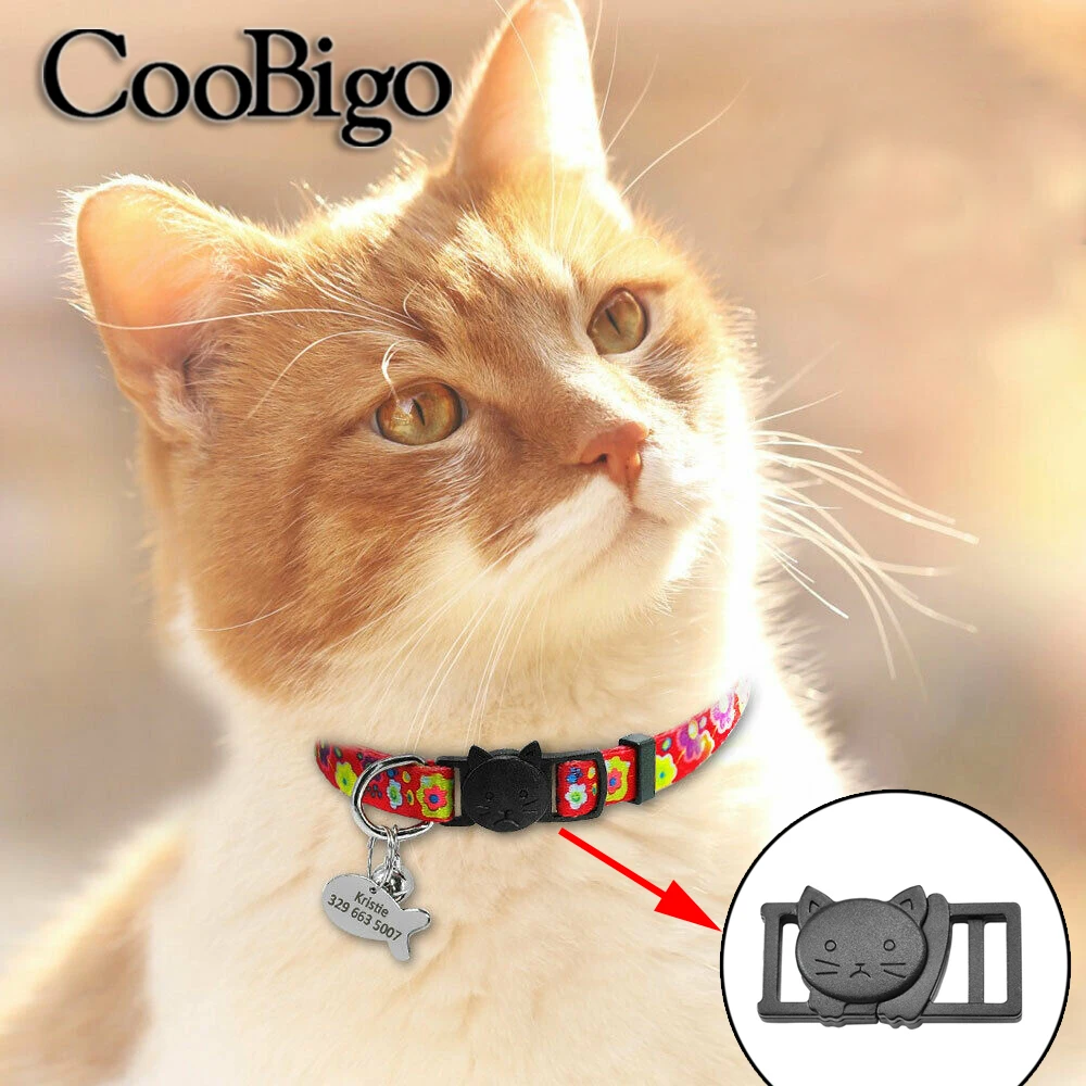 Safety Breakaway Buckles Cat Head Pet Collar Paracord Bracelet Buckle Garment Webbing Strap DIY Accessories Plastic Black 10pcs