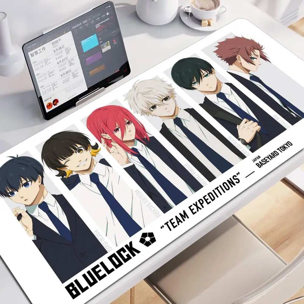 

Коврик для мыши BLUE LOCK, большой коврик для клавиатуры, напольный коврик, компьютерные аксессуары, нескользящий коврик для стола, игровой коврик для ПК, коврик с аниме-персонажем, коврик для мыши с изображением мальчика