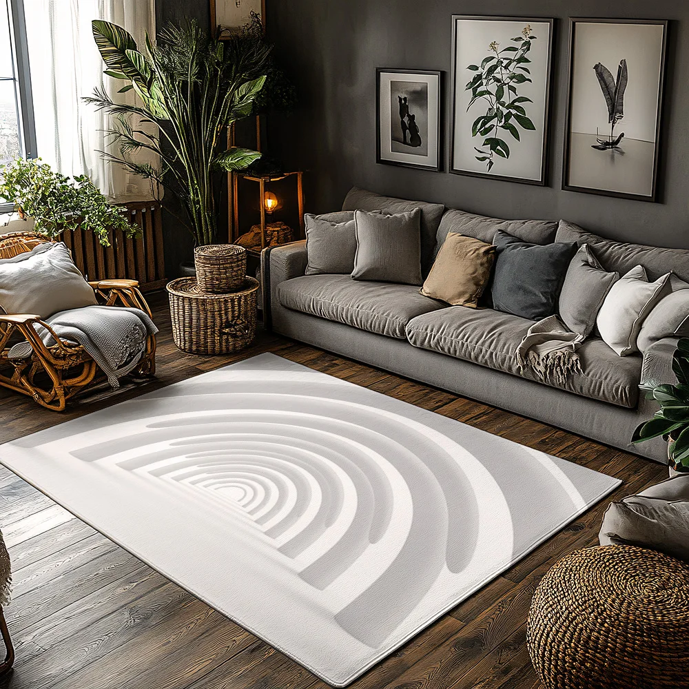 

Tuniu Abstract Wave Geometric Carpet Rug for Living Room Bedroom Home Decor Non Slip