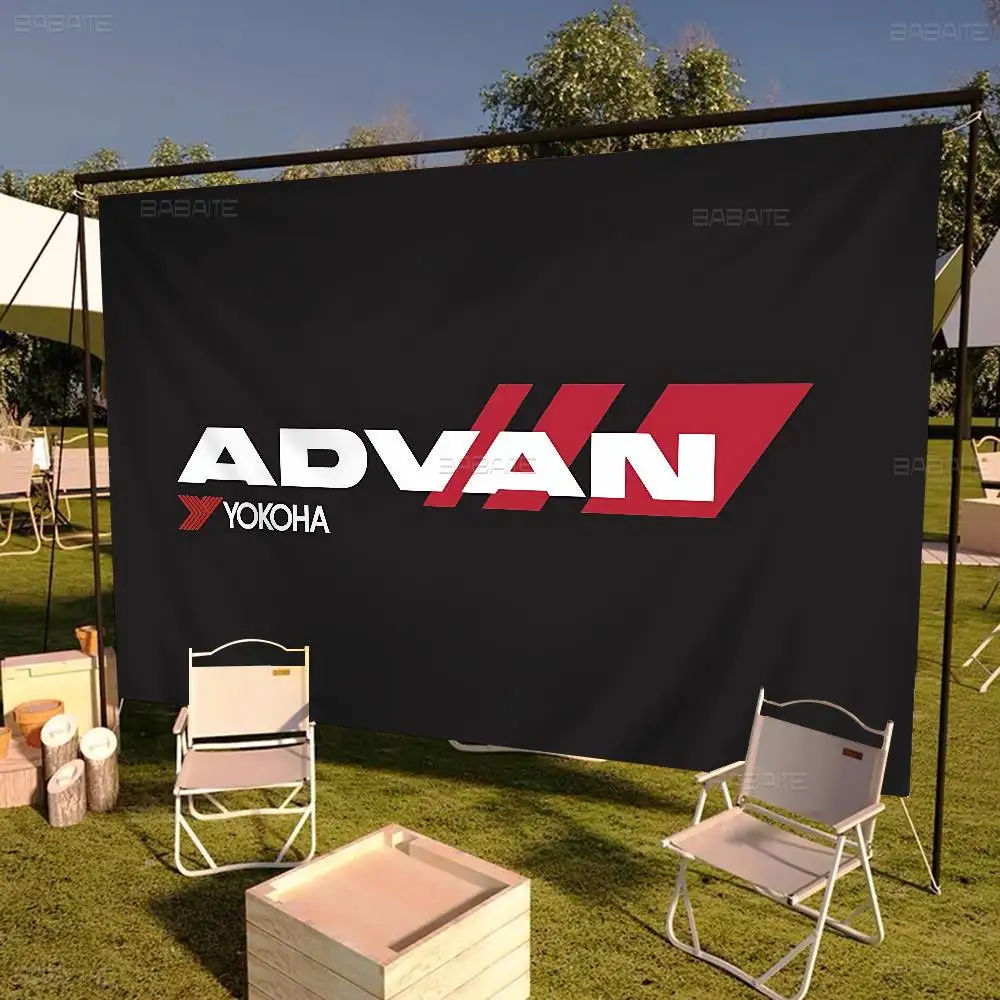 A-ADVANS WHEEL High End Quality Banner Printing Artistic Atmosphere Style Camping Flag