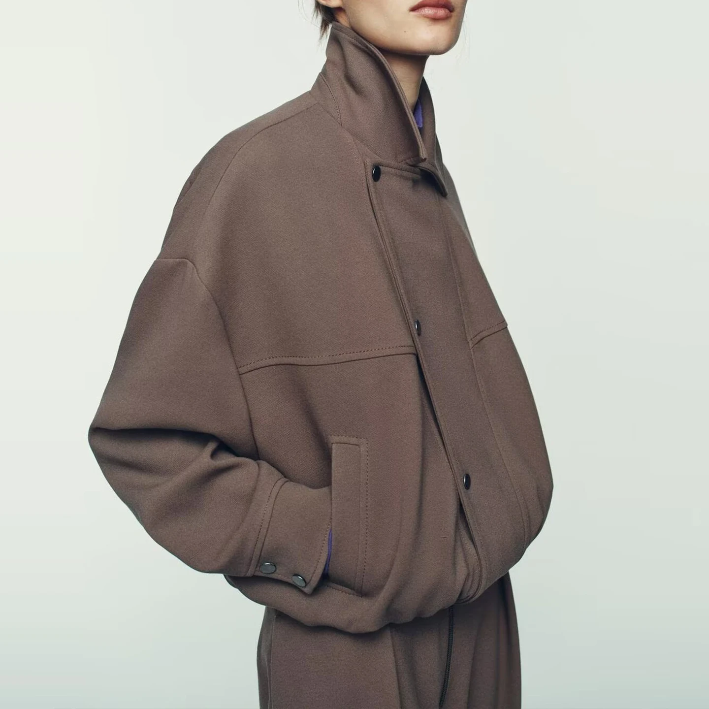 Women's 2026 New Pilot Double-breasted Jacket Outerwear Zipper Cuffed Pants Two-piece Set Long Sleeve Summer Fashion Outfit