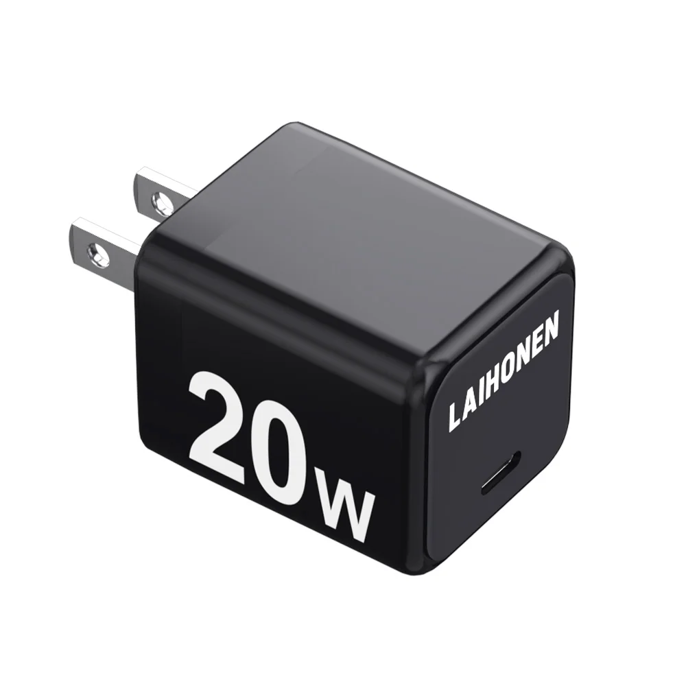 شاحن حائط LAlHONEN بقوة 20 واط بتقنية PD ومنفذ USB-C مع قابس أمريكي، محول طاقة سريع لهواتف آيفون 16 و15 و14 و13 برو ماكس وسامسونج وشاومي وهواتف أندرويد.