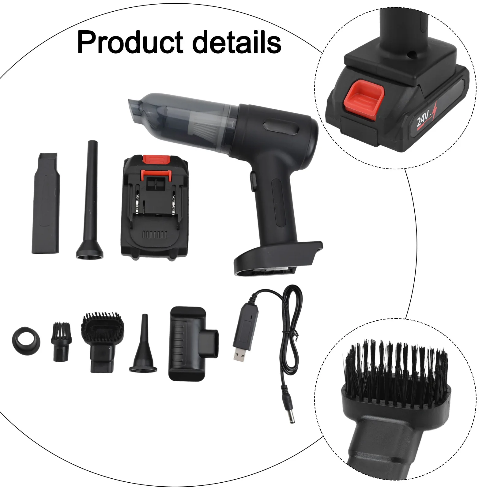 Handheld Vacuum Cordless Rechargeable Car Vacuum Portable Cordless Lightweight Car Cleaning Tools Are Easy To Carry