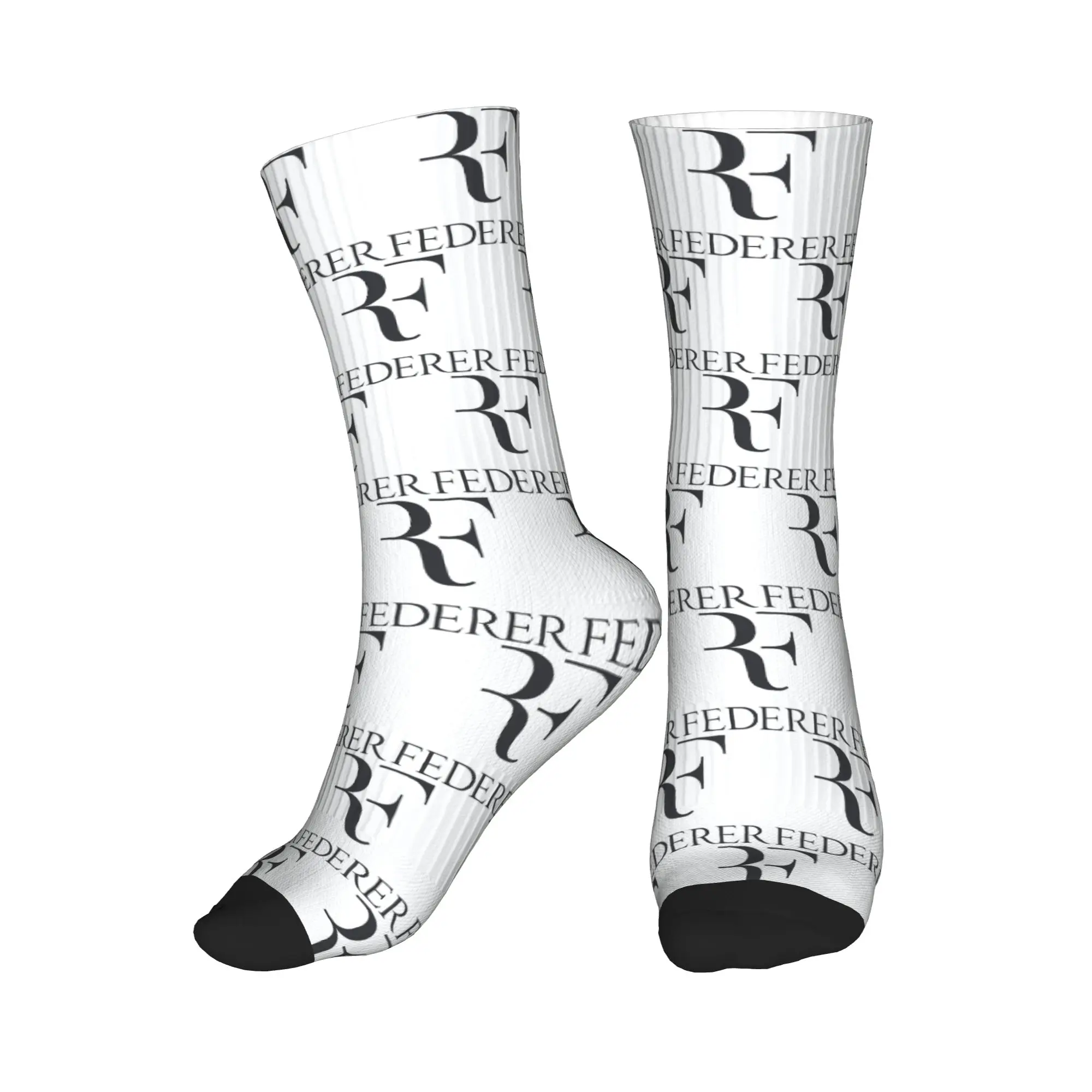 

All Seasons Roger Federer Sport Middle Tube Socks Sweat Absorbing Crew Socks Fashion Stockings for Men Women