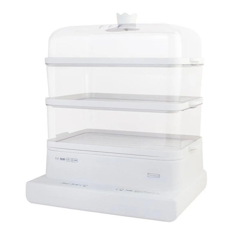 

New electric steamer household visual cooking reservation integrated electric steamer intelligent multi-functional three-layer