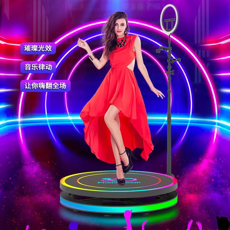 

Overseas hot-selling Internet celebrity clock in the stage, automatic rotation shooting mobile stage
