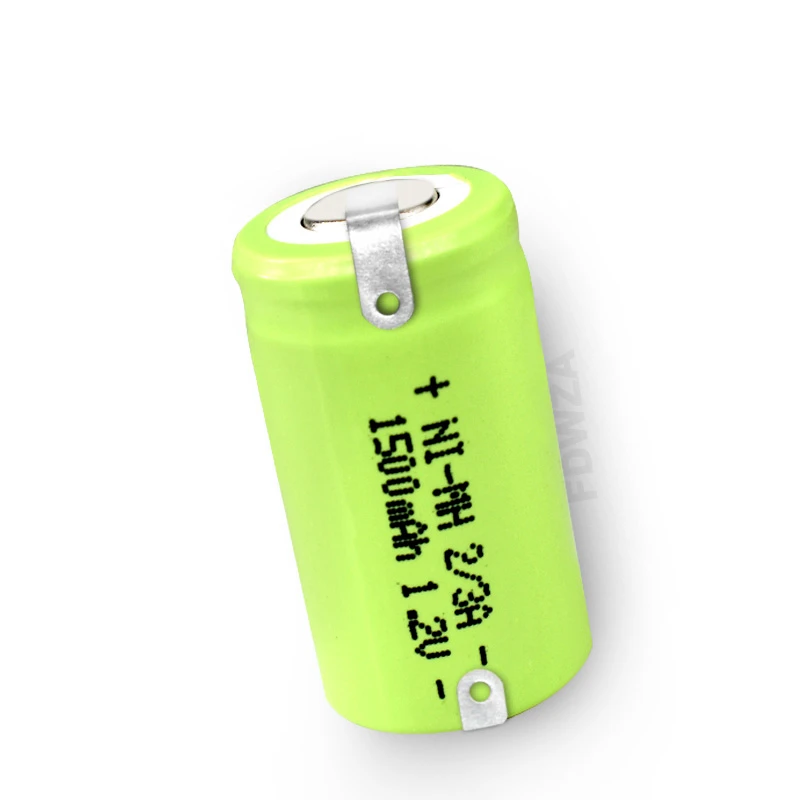 2개/몫 2/3A 1500mAh 1.2V 충전식 배터리