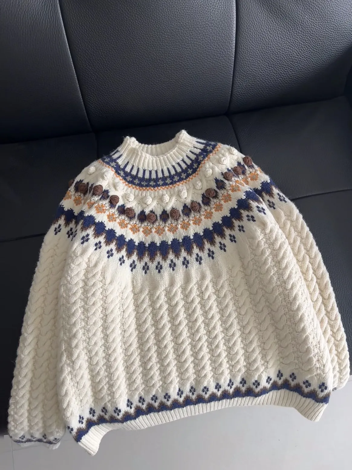 

Тяжелый круглый трикотаж ручной работы Необыкновенный дизайн Зимняя верхняя одежда Мягкая удобная теплая одежда Fene Sle Commute R...