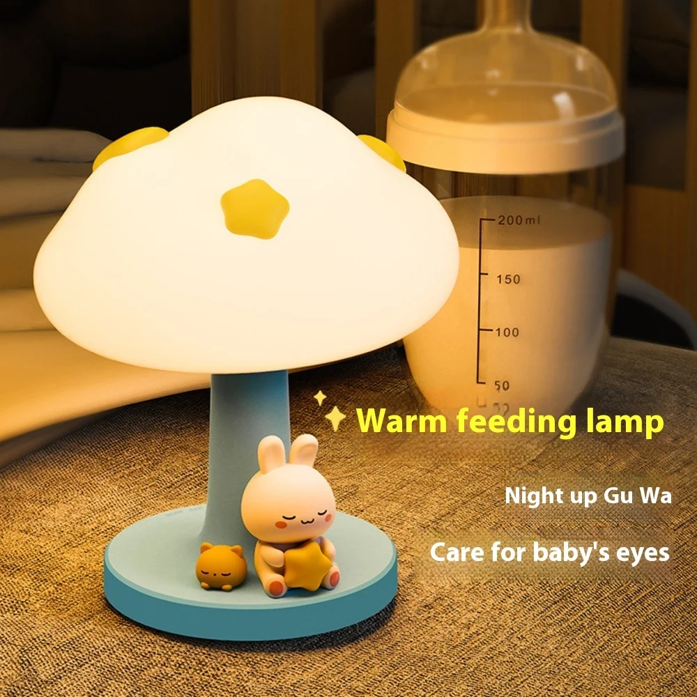 Cloud Shaped Silicone Tap Light USB Rechargeable Bedside Lamp Night Light for Nursery Birthday Gift for Girls Lighting Decor