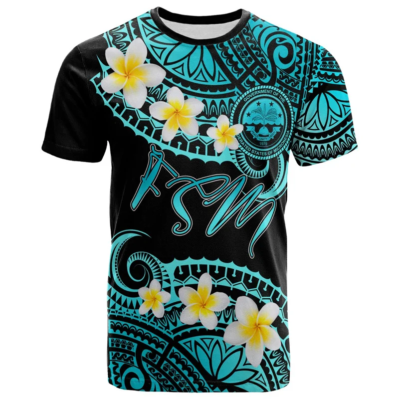 3D Federated States Of Micronesia FSM Polynesian Style Printing T Shirt Flag Of FSM Graphic T-shirts For Men Fashion Sports Tops