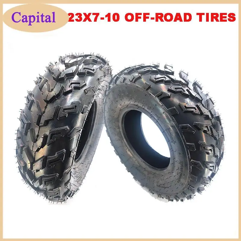 10 inch front tires 4PLY 23 X 7-10 tires suitable for go kart, beach bike, off-road vehicle ATV Buggy. Off road use only