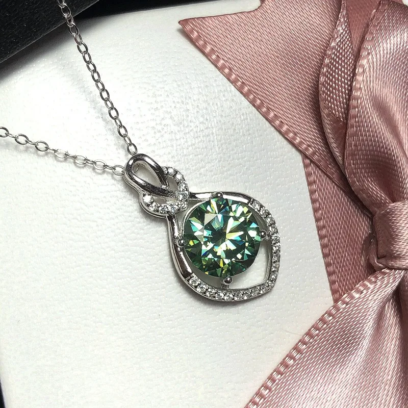 

Genuine 925 Sterling Silver Origin Moissanite Necklace Pendant for Women TRENDY Slide Silver 925 Jewelry Collares Mujer Pendant