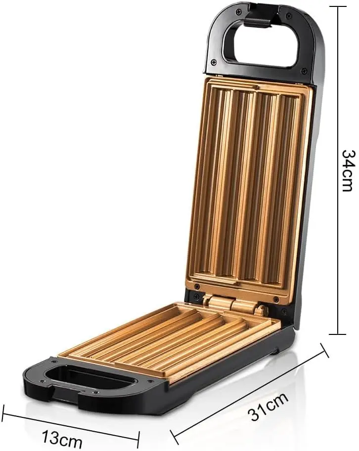 ماكينة تشورو كهربائية بقدرة 850 وات، ماكينة إفطار صغيرة، ماكينة تشورو للتدفئة على الوجهين، مادية مضادة للالتصاق، للمطاعم ب