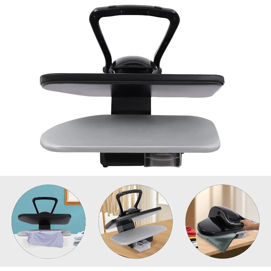 Inteligentna prasa parowa 1600W Profesjonalna cyfrowa prasa parowa z 5 funkcjami do tkanin, ekran dotykowy LED, sterowanie głosowe