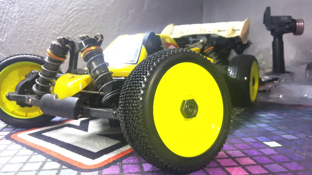 4pc GWOLVES 1/8 RC Buggy Truck Off-Road Tyre Nylon plus hard Traction wheels Contest practice  for 1/8 RC car parts