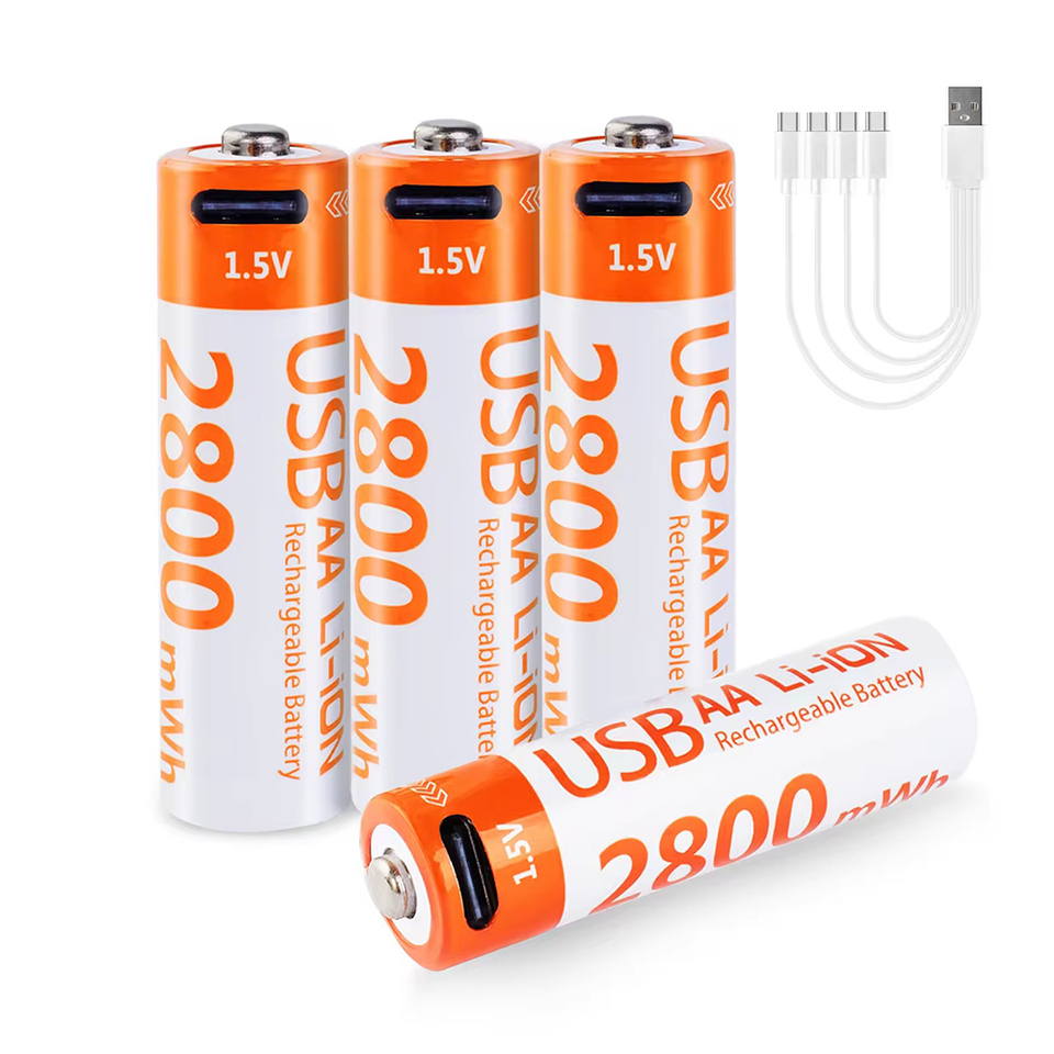  MATOV 1.5V 2800mWh AA Rechargeable Battery USB Type-C Rechargeable aa Li-ion Battery for Remote Control Electric Toys Mouse 