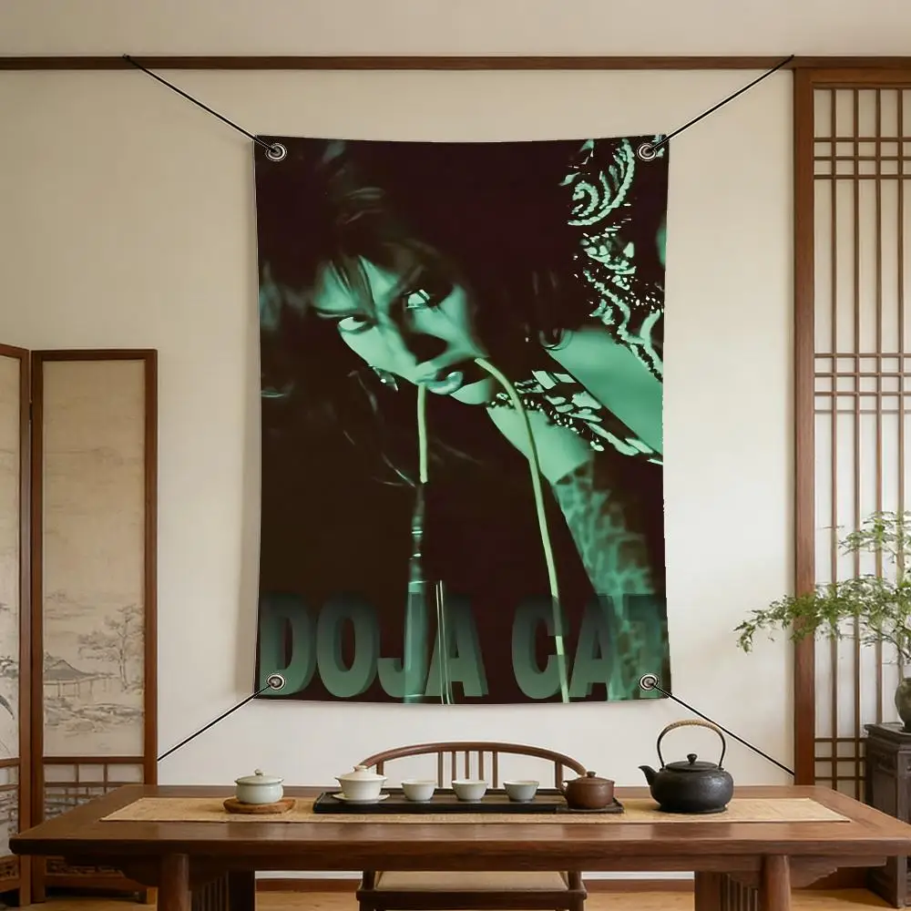 Music D-Doja C-Cat Flags Warm Home Flag 4 Grommets Wrinkle Free Indoor Outdoor