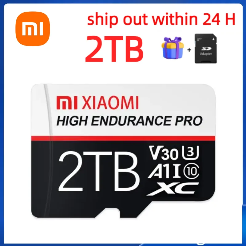 بطاقة ذاكرة Xiaomi 2TB SD 512GB 256GB 128GB U3 V30 4K Full HD Micro TF Mini SD بطاقة TF بطاقة ذاكرة فلاش لألعاب نينتندو 64