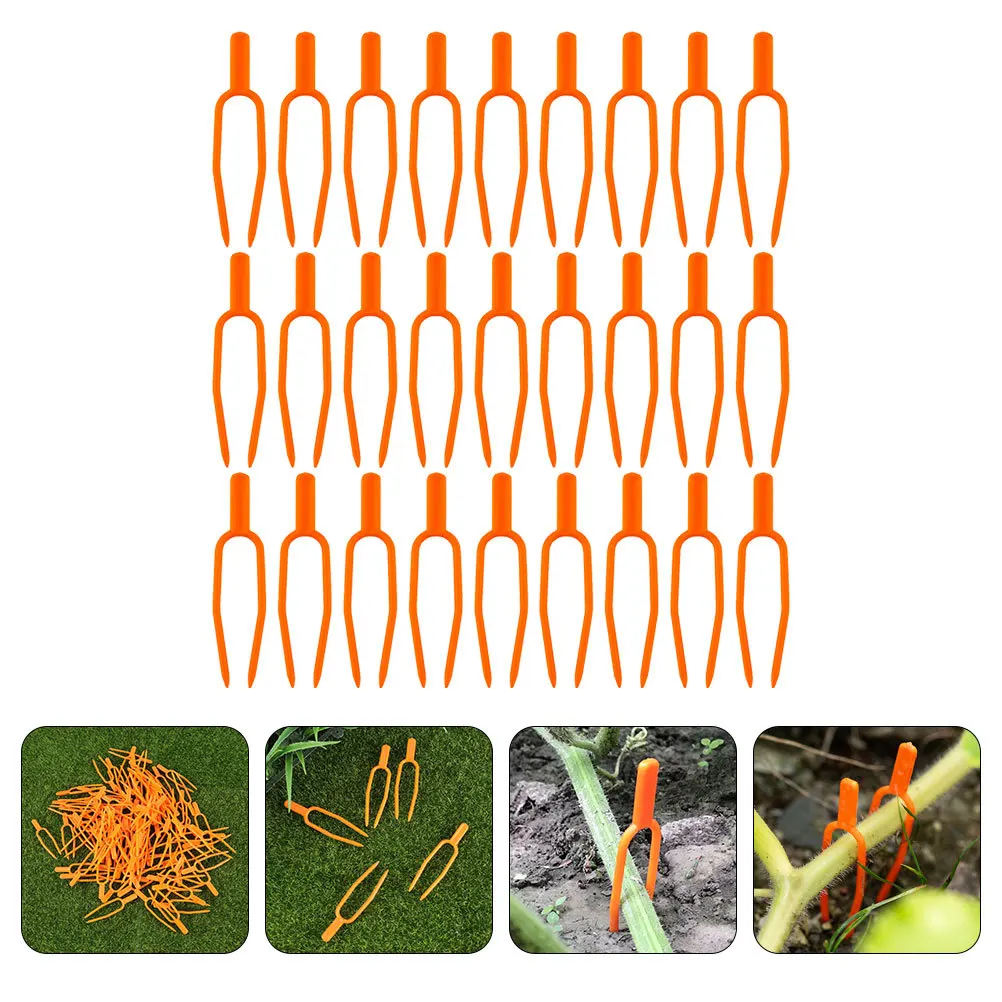 

150Pcs Plant Vine Fixing Clip for Garden Support Sturdy Plastic Clips to Secure Watermelon Strawberry Stolons Fastening Vines
