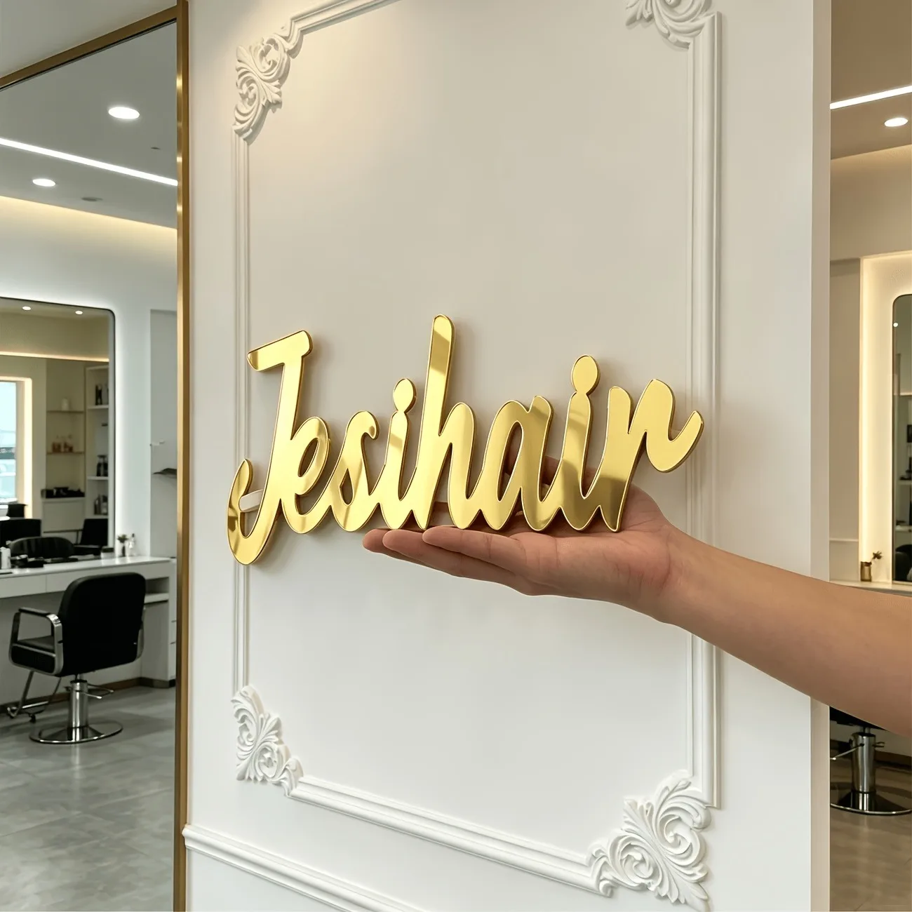 Customizable Thick Wooden Acrylic Name Sign Personalized Nursery Baby Crib Decoration Welcome Wedding Birthday Party Sign