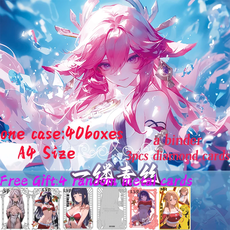 2025 Newest A Wisp Of Hair A4 Size Goddess Story Collection Card  Waifu Swimsuit CCG ACG TCG World Trading Hobbies Gift