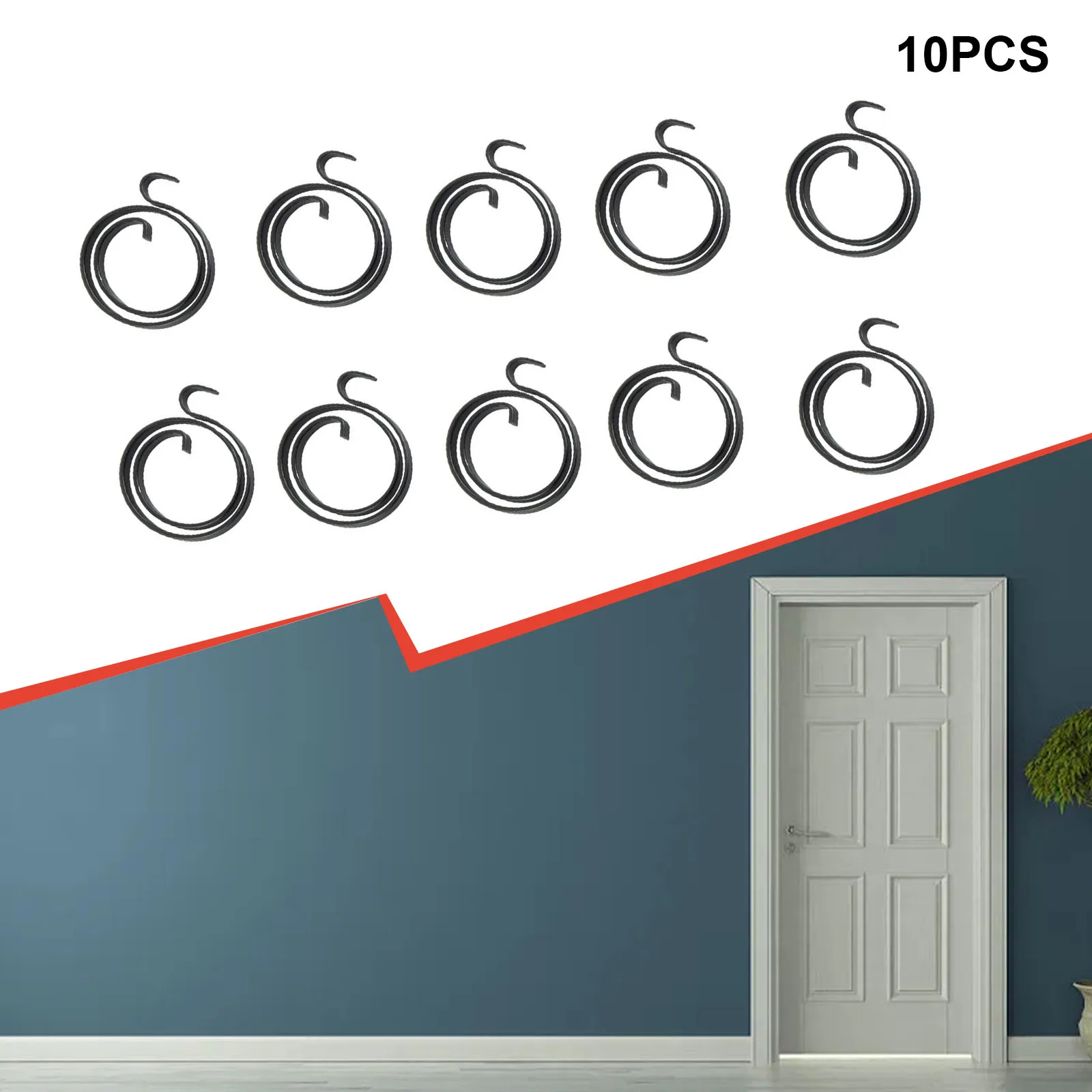 10PCS Replacement Spring For Door Knob Handle Flat Section Wire 27mm Lever Latch Internal Coil Repair Springs