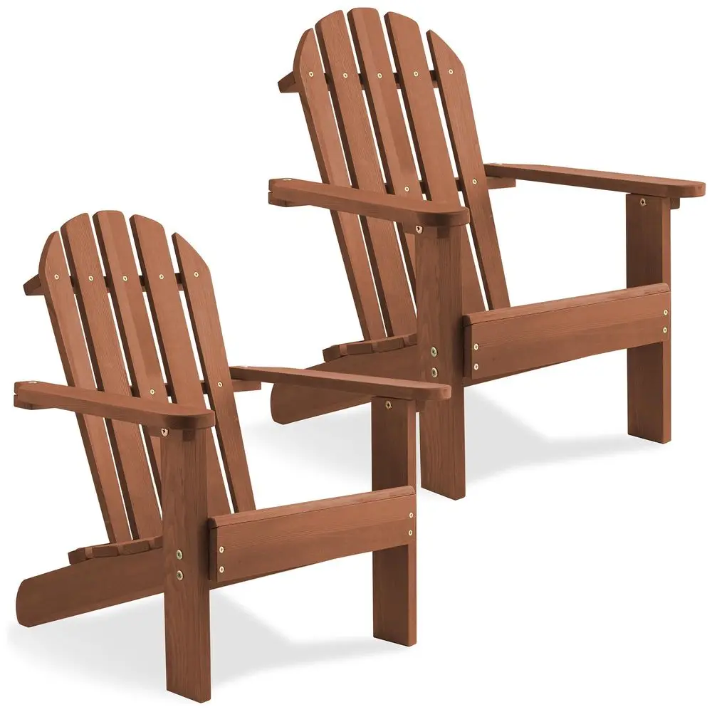 

Childrens Adirondack Chairs, Set of 2 Cedar Wood Outdoor Kids Chairs for Patio, Deck, Lawn and Garden, Partially PreAssembled E
