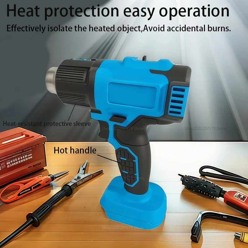 

Портативная фен 21 В, перезаряжаемая беспроводная конструкция, беспроводная для аккумулятора Makita, электрическая тепловая пушка с насадкой