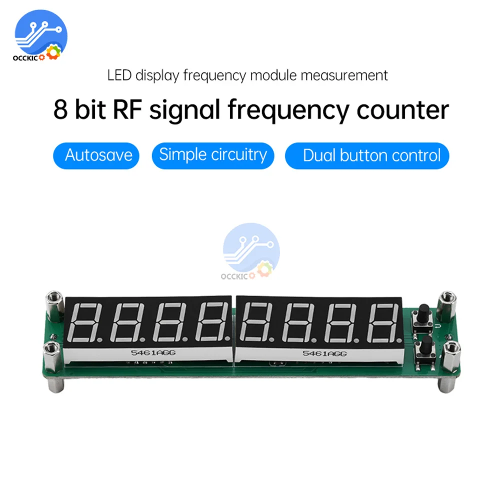 8 Bit RF Signal Frequency Counter LED Display Frequency Module Measurement 0.1MHz~1200MHz Frequency Display Component 1.2GHz