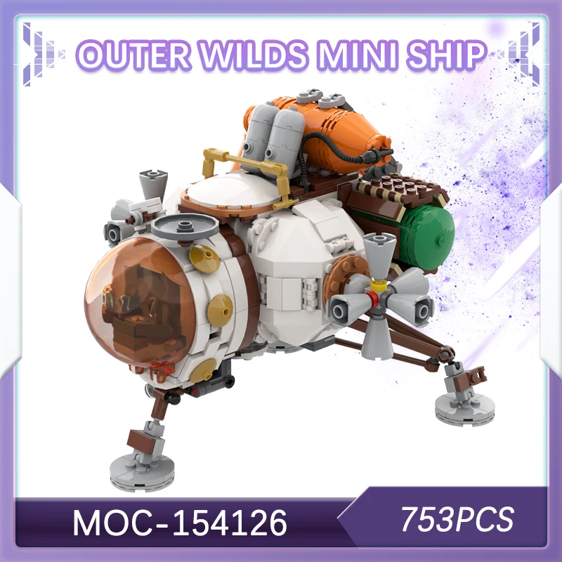 

753PCS Outer Wilds Ship Building Block Model Brick Set Technical Adults Creative Gifts Exquisite Desktop Decoration MOC-154126