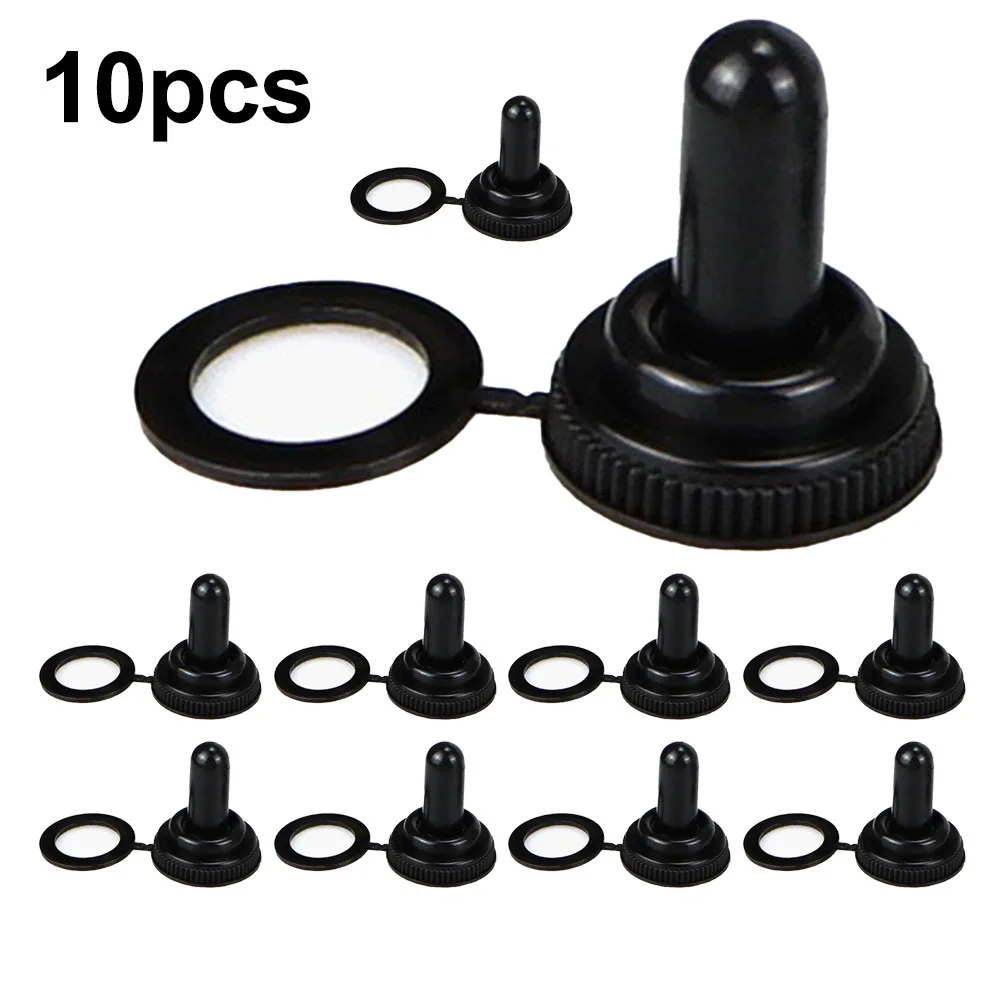 10pcs Rubber Cap Cover 6mm 12mm Shaft Hole For Toggle Rocker Switch Button Protective Accessories Industrial Electrical Parts