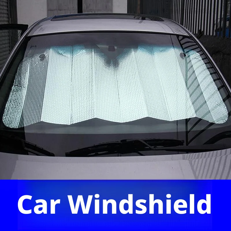 

Sun-proof, heat-insulating and sun-shading shade for automobiles Sun-shading for front windshield of scooter is universal.