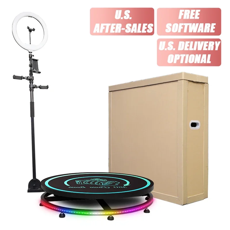 

115cm 2-6 Peeple Intelligent Operation 360 Degree Slow Motion 360 Photo Booth Photobooth Camera Video Machine With Honey Case
