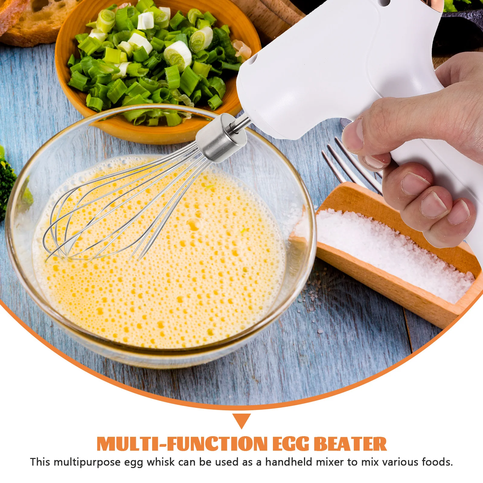 

Electric Egg Beater Blender Handheld Mixer Tool Cordless Mixers Cake Stainless Steel Multi Functional