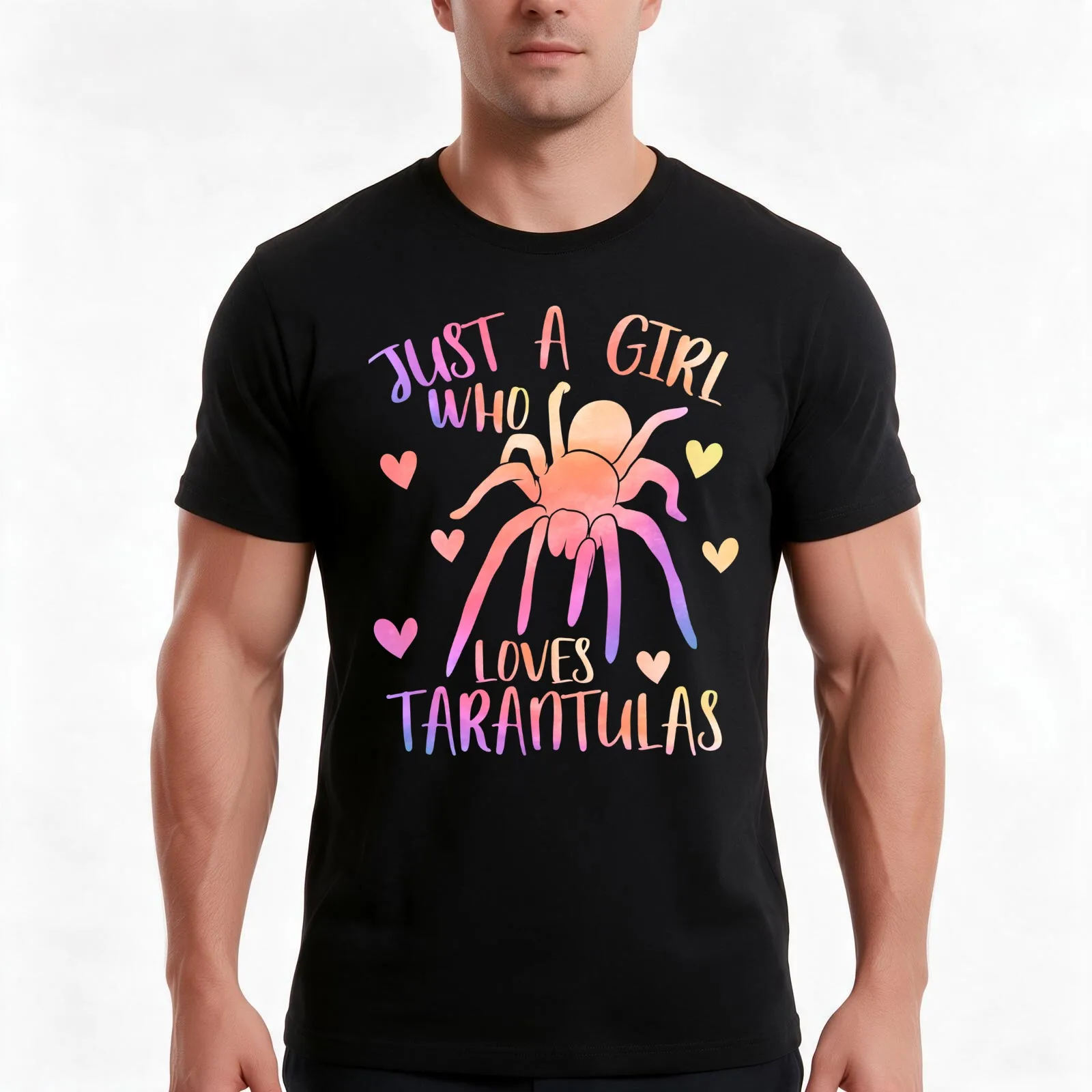 Just a Girl who loves Tarantulas T-Shirt Summer Casual Cotton Tee Oversized Streetwear Tops Vintage Graphic Print