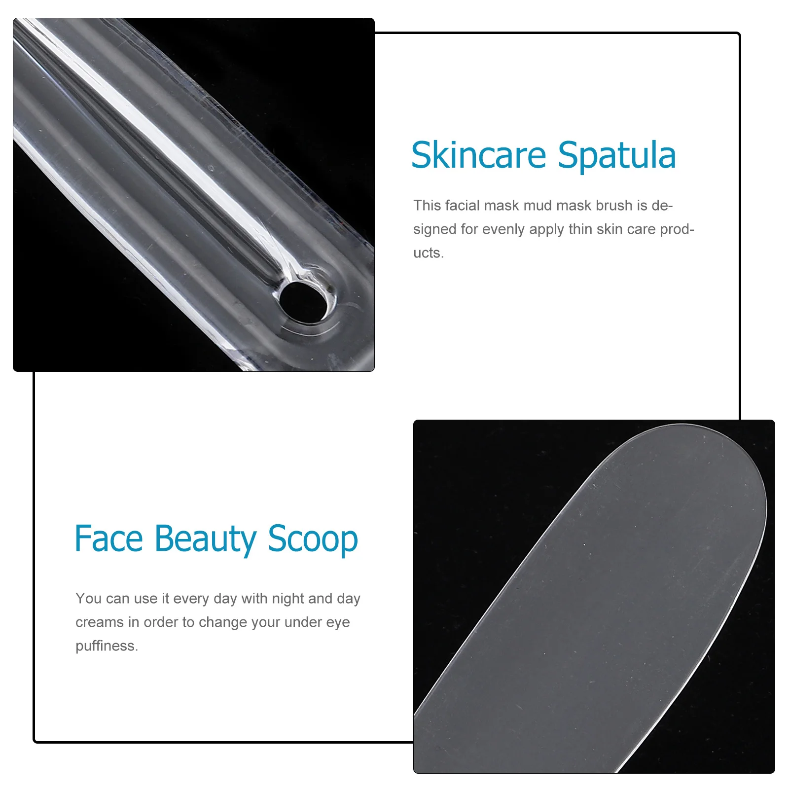 

5Pcs Face Beauty Scoop Mask Mixing Spatula Facial Mask Applicator Eye Cream Spoon Skincare Scoop Spatula