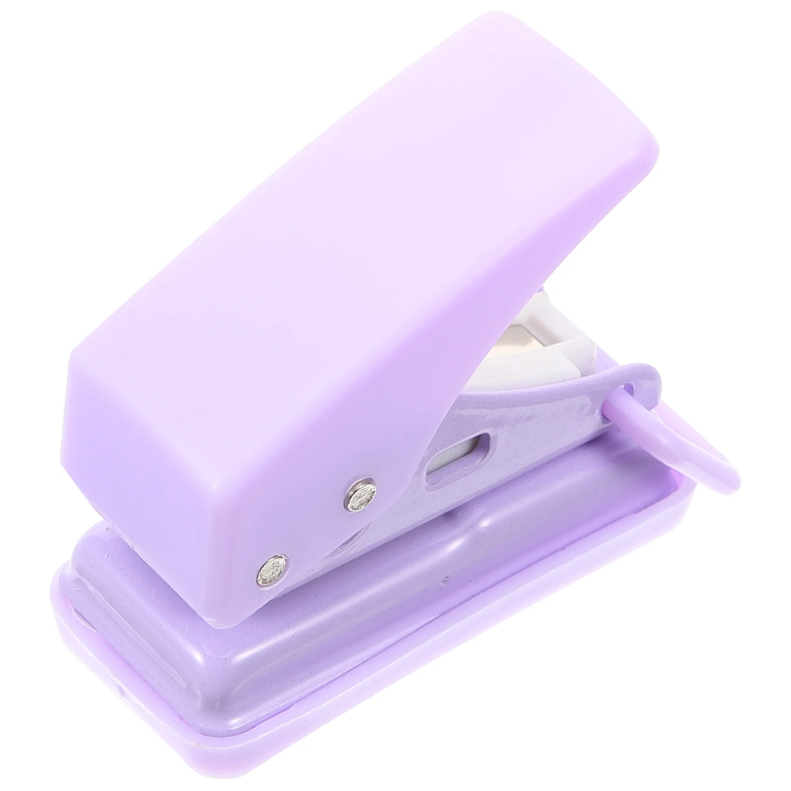

Hole Puncher Purple ABS Office School Supplies Paper Chipboard Gift Tags Craft Plastic Single H held Loose Leaf Punch Tool