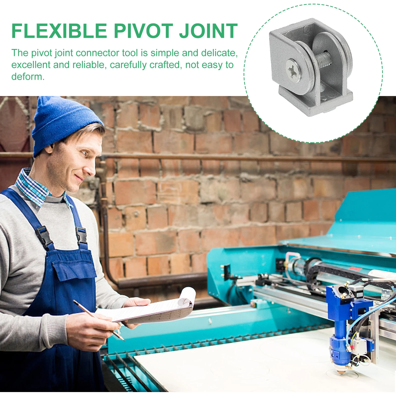 

2 Pcs Pivot for 2020 Aluminum Profile Turn Joint Connector Bracket Silver