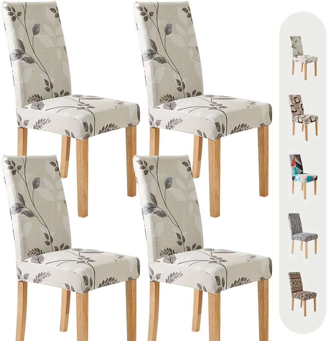 

Chair Covers For Dining Room 4 Pack, Stretch Dining Chair Cover, Washable Spandex Kitchen Parsons Chair Slipcovers, Blue Chair