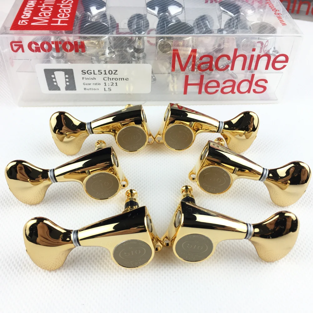 Genuine Original L3+R3 GOTOH SGL510Z-L5 Electric Guitar Machine Heads Tuners ( Gold ) MADE IN JAPAN