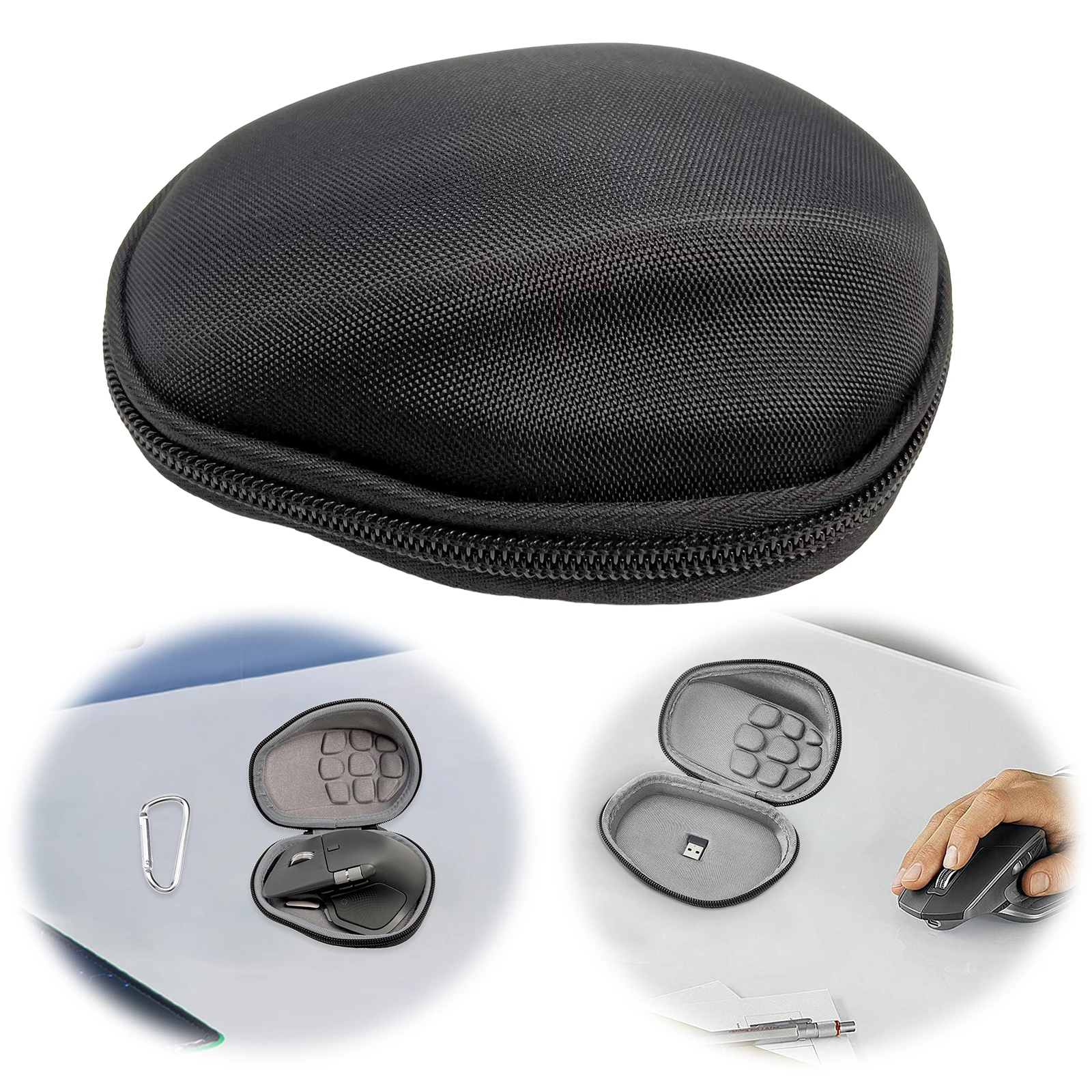 

Hard Travel Case Replacement for Logitech MX Master 4 /MX Master 3/3S Hard Shell Travel Carrying Case with Carabiner Clip
