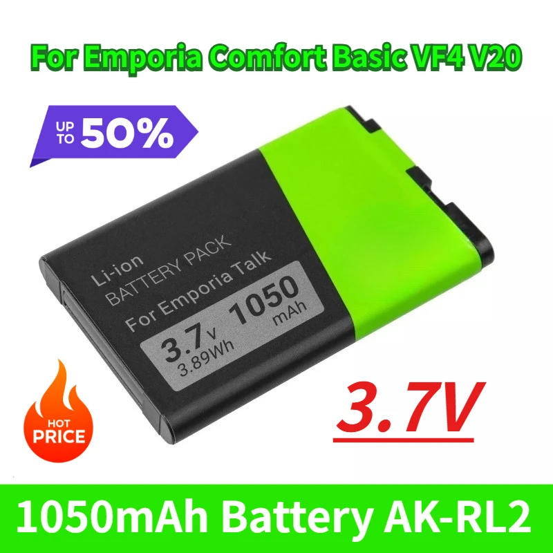 

1050mAh Battery AK-RL2 for Emporia Comfort Basic VF4 V20 V20M V20MB V20MC